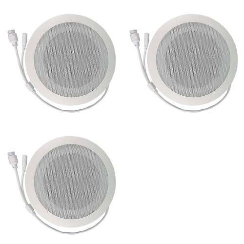 3X 10W Network IP Public Address System Audio ABS Ceiling Speaker POE or DC12V