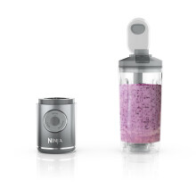 Ninja BC251SL Blast Max Trådlös Mixer för Smoothies, Iskross, 22 oz. Twist & Go Kärl, Silver - Certifierad Renoverad