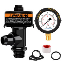 Valvola di Sfiato Uharbour con Manometro per Filtri Piscina, Manometro 60Psi con Valvola di Sfiato
