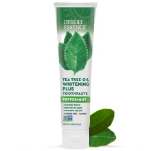 Desert Essence Tea Tree Oil Whitening Plus Tandkräm - Pepparmint - 6.25 Oz - Antiseptisk Tea Tree Oil