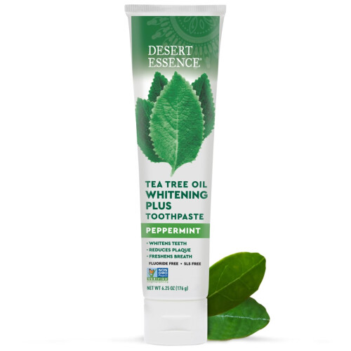 Desert Essence Teebaumöl Whitening Plus Zahnpasta - Pfefferminze - 6,25 oz