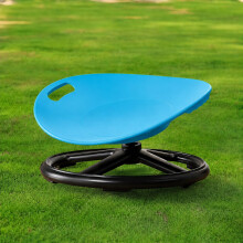 (Blue sensory chair) Blue Anthropomorphic Rotating Sensory Spinning Chair, Egg-shaped Seat with an Oval Shell Design, Non-slip Dual Training