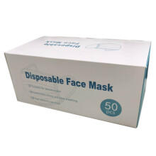 BoîTe de Masque Jetable de 50 PièCes BoîTe de Couleur de 50 PièCes BoîTe Anglaise, Imprimé en Anglais