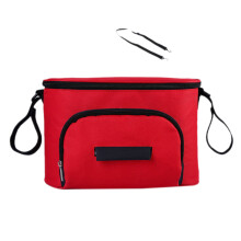 Baby Stroller Bag Baby Bottle Bag Diaper Bag Organizer Baby Carriage Pram Cart Hanging Bag Baby Car Accessoris Red