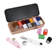 1 Set Multifunctional Portable Sewing Threads Kit for Home Travel Professional Sewing Organizer Storage Box,