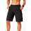 True Face (Black, 42) Mens Stretch Cotton Cargo Shorts Multi Pocket 1