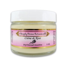 Simply Divine Botanicals Creme de Rose Geurige Gezichtsmoisturizer - Natuurlijk en Biologisch, 2 oz