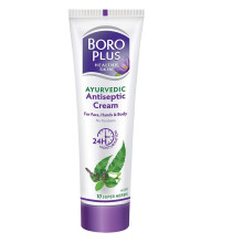 Boroplus Naturlig Ayurvedisk Kräm | med Hudvänliga Örter | Mångsidig Helande Kräm | Reparerar Sår, Utslag & Spruckna Fötter | 80ml
