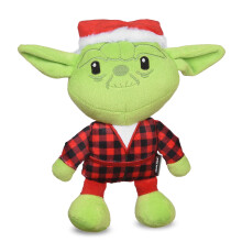Star Wars för Husdjur Yoda Hundleksak för Högtider | Santa Yoda Squeaky Tug Toy | 6 Tum Liten Hundleksak