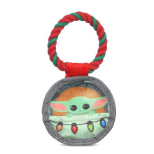 STAR WARS för husdjur 4" GROGU Krubba Ornament Flattie Platt Hundleksak
