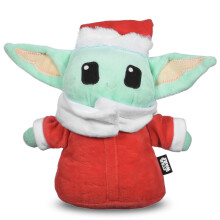 STAR WARS för husdjur 9" Grogu Santa Plush Figur Squeak Leksak