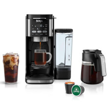 Ninja CFP101 DualBrew Hot & Iced Kaffebryggare, Enkel Servering, Kompatibel med K-Cups & 12-Kopps Dropp, Svart (Förnyad)