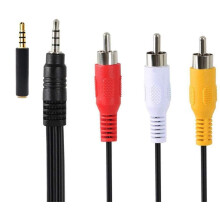 Peidesi Cable AV 3.5 mm a RCA, Conector Estéreo para Smartphones y Tablets
