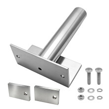 Båtlift Guide Post Fäste med Dräneringshål - Marin 6061 Aluminium & Rostfritt Stål - Passar 1-1/2" Rör
