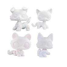 DKEMOVLAN 4pcs Base Blanca para Personalizar Mascotas Perro Gato DIY Diseño