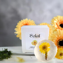 Jabón Artesanal de Crisantemo Soleil Naturale con Aceites Esenciales, Colágeno y Aminoácidos