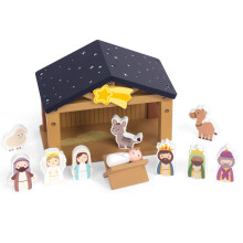 WOODENFUN Speelgoed Kerststal Set voor Kinderen