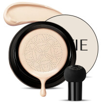 Svamphuvud Luftkudde CC Cream, Fuktgivande Lätt Täckning, Strålande Finish, Byggbar Basmakeup för Normal till Torr & Mogen Hy (Ivory W)