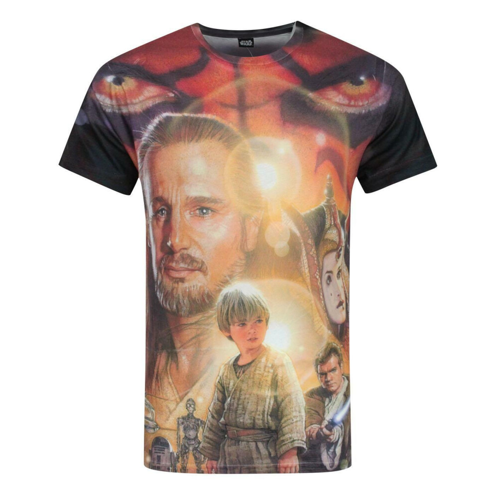 Star Wars (Small) Short Sleeved T-Shirt (Mens White)