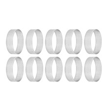 100Pcs Circular Tart Rings with Holes Stainless Steel Fruit Pie Quiches Cake Mousse Mold Kitchen Baking Mould 7cm