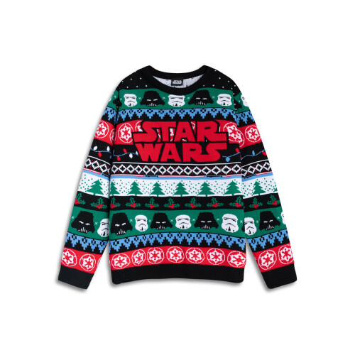 Star Wars (X-Large) Star Wars Christmas Jumper (Mens Multicoloured)