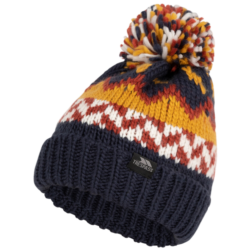 Trespass (8 Years To 10 Years, Navy / Honeybee) Unisex Kids Beanie - Twiglet