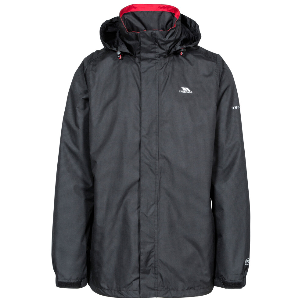 Trespass (Xs, Black) Mens Waterproof Jacket - Fraser Ii