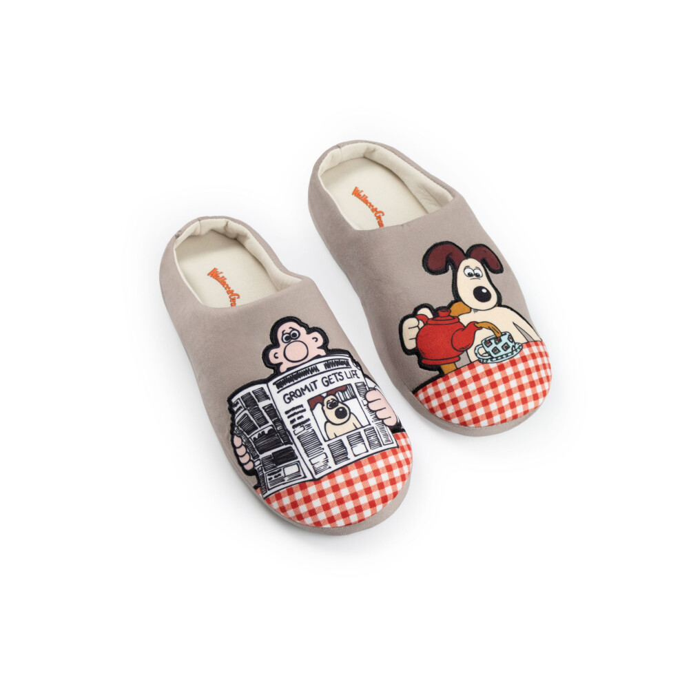 Wallace And Gromit (11-12 Uk) Mule Slippers (Unisex Brown)