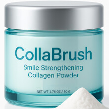 Collabrush Kollagen + Nano-Hydroxyapatit Tandpulver, Stärker Smile Kollagenpulver