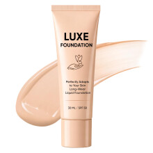 Base de maquillaje de lujo para mujeres, base líquida de larga duración que se adapta al tono, Ácido Hialurónico y Vitamina E