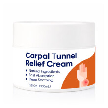 Kranla Karpaltunnelskräm, Herbal Nerve Hand & Wrist Cream, Naturlig Handvård, Icke-Fett Ginger Arnica, Sandelträ Emuolja & Gurkmejaolja, 3.5 fl oz