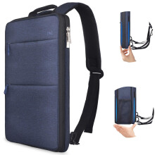 ZINZ Sac à Dos Slim et Extensible pour Ordinateur Portable 15 15,6 16 Pouces, Résistant aux Éclaboussures