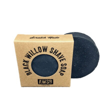 Sapone da Barba Black Willow per una Rasatura Liscia, Vegan, Naturale e Fatta a Mano