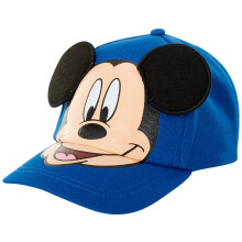 Disney Mickey Mouse Barnkeps för Barn, Justerbar Keps med 3D Öron, Blå
