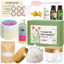 JUYRLE Body Butter Kit - Shea Butter Lotion DIY Kit med Kokosolja