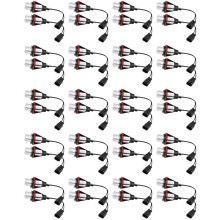 8000K Amber LED Angel Eye  Halo Light Bulbs Lamps for - E39 E53 E60 E63 E64 E66 E87 5 6 7 X3 X5 [40 Pcs]