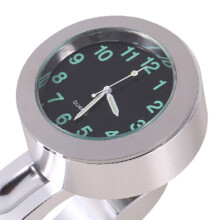 Silver Handlebar Glow Clock Waterproof for