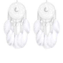 2X LED Dream Catcher, Handmade Dream Catchers for Bedroom Wall Hanging Home Decor Ornaments (White)