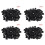 400Pcs Plastic Square Tube Inserts End Blanking Caps 20mm x 20mm Black 1