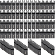 VEVOR 100PCS Oscillerande Sågblad, Snabbt Släpp Multiverktyg Blad Kit, HCS Blad för Trä Plast Metall Spikar