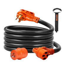VEVOR 50 Amp RV Verlängerungskabel, 15 ft, Schwerlast STW 6/3+8/1 AWG RV Stromkabel, NEMA 14-50R Stecker
