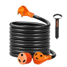 VEVOR 30 Amp RV Förlängningssladd, 25 ft, Kraftig STW 10/3 AWG RV Strömkabel, NEMA TT-30R, TT-30P