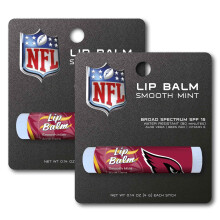 FANMATS 37392 NFL - Arizona Cardinals SPF 15 Läppbalsam 2-pk | Kardinalröd | 2.5"x 1" | Kardinalhuvudlogotyp