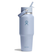 Hydro Flask Travel Water Bottle - Insulated Stainless Steel - Wide Straw Lid, Non Spill, Leakproof in 32 Oz Surf Blue