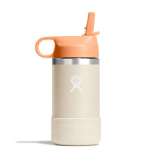 Hydro Flask Kids Water Bottle for School - Stainless Steel and Insulated with Straw Cap - 12 Oz Coconut