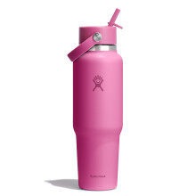 Hydro Flask Bouteille de Voyage - Acier Inoxydable Isolé - Large Couvercle à Paille, Anti-Fuite, 40 Oz Rose Récif