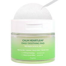 FreeGo Calm Heartleaf Dagliga Sooting Pads (100 Pads), K-Beauty Ansikts Pads för Känslig eller Aknebenägen Hud