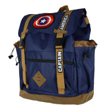 Marvel Captain America Flaptop Ryggsäck Med Broderad Logotyp