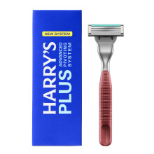 Harry's-PLUS: Rakapparat för män - Premiumhandtag och rakblad - Avancerat svängsystem - Rakset för män - Clay