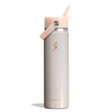 Hydro Flask Vattenflaska - Isolerad Rostfritt Stål - Bred Sugrörslock, Spillfri, Läcksäker 24 Oz Glimmer Cream